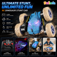 Voitures télécommandées Belinda Crack Dinosaur Stunt RC 2.4G avec lumières LED, voitures RC Drift Crawler pour enfants, jouets cadeaux pour enfants