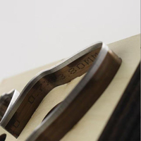 Matrice de découpe sur mesure pour porte-clés en cuir, couteau à découper en acier, base en bois, précision