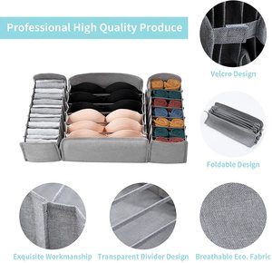 Hộp đựng đồ ngăn kéo, hộp đựng đồ lót gấp gọn, hộp chia ngăn tủ quần áo, hộp đựng quần áo - Product Image 5