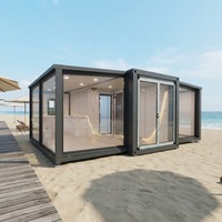 Casa Contenedor Expandible de 40 pies, 2-4 Dormitorios, Diseño Moderno Prefabricado, Estructura Galvanizada Anticorrosión, Resistente al Viento y a Terremotos