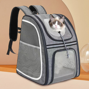 Cat <b>Backpack</b> Breathable Oxford Cloth Mesh Carrier Foldable <b>Large</b> Capacity For Cats Small Pets Travel - Product Image 2