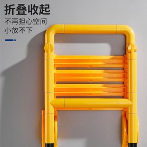 Lavni <b>Folding</b> <b>Shower</b> <b>Stool</b> Yellow Plastic Anti-Slip Bathroom Safety Chair 300kg Load Capacity - Product Image 1