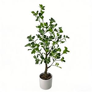 Bonsái artificial de ficus, árbol de baniano artificial en maceta, hojas en forma de corazón - Product Image 1