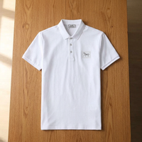 T-shirt uni pour homme 100 % coton tricoté, col montant, coupe classique, décontracté, vierge, 240 GSM, respirant, écologique, OEM, export