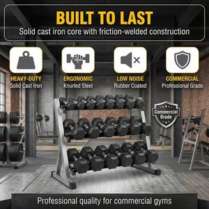 VIGFIT – Vente en gros usine d'haltères hexagonales en caoutchouc pour salle de sport, ensemble d'haltères hexagonales en LB, achetez en ligne pour studio de fitness/club d'entraînement - Product Image 1