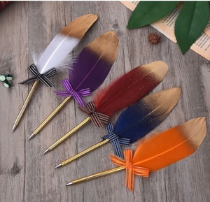 Commercio all'ingrosso HS calligrafia calligrafica piuma di pavone penna stilografica per scrivere firma regalo di nozze doccia nuziale per feste - Product Image 4