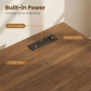 Bureau de direction de 55,1 pouces avec 3 tiroirs, bureau en forme de L, bureau d'ordinateur avec tiroir <span class=keywords><strong>à</strong></span> dossiers et étagères de rangement pour bureau <span class=keywords><strong>à</strong></span> <span class=keywords><strong>domicile</strong></span> - Product Image 4