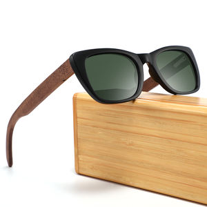 2025 Fabricación al por mayor Gafas de Sol de moda Logotipo personalizado de alta calidad Gafas de sol Templo de madera UV400 Lentes Gafas de sol - Product Image 6