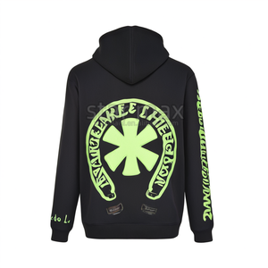 Luxury Hearts Ch High Quality Short Sleeve <b>Thermal</b> Fashion Hoodie Printed Front Knitted 100% Cotton High Street Style Custom - Product Image 3