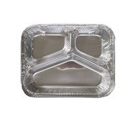 Barquettes en aluminium à 2, 3 ou 4 compartiments – Solution d'emballage rapide pour la restauration rapide, boîte de préparation de repas à livrer, utilisation pour aliments chauds et froids