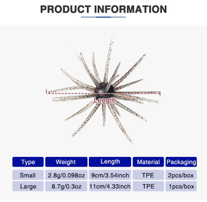 Grensoverschrijdende Lokken Slechte Nieuwe Bionische Zee-egel Tpe-Probleem Slechte Zwarte Put Water Galblaas Bal Drijvend Zacht Slecht - Product Image 3