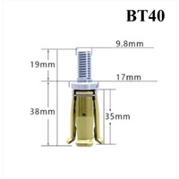 1 pièce Pince de serrage à griffes pour broche filetée externe et interne, 4 pétale, pour machines de fraisage CNC BT30 BT40, pour angles de 45 degrés