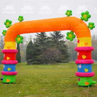 Bon prix décoration de fête de mariage en plein air sauter arche gonflables RGB Led arches éclairées publicité gonflables