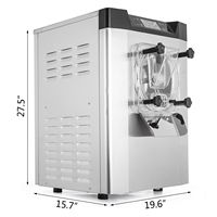 Machine à glace molle automatique professionnelle Vevor 20 L/H 220V pour yaourt, fruits, utilisation en restaurant, comprend une pompe