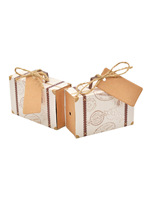 Boîte cadeau pliable en vente chaude, papier d'art de 1 mm, design estampé pour les voyages, les bonbons, les fêtes, les mariages, les bagages, les valises pour le rangement et l'affichage
