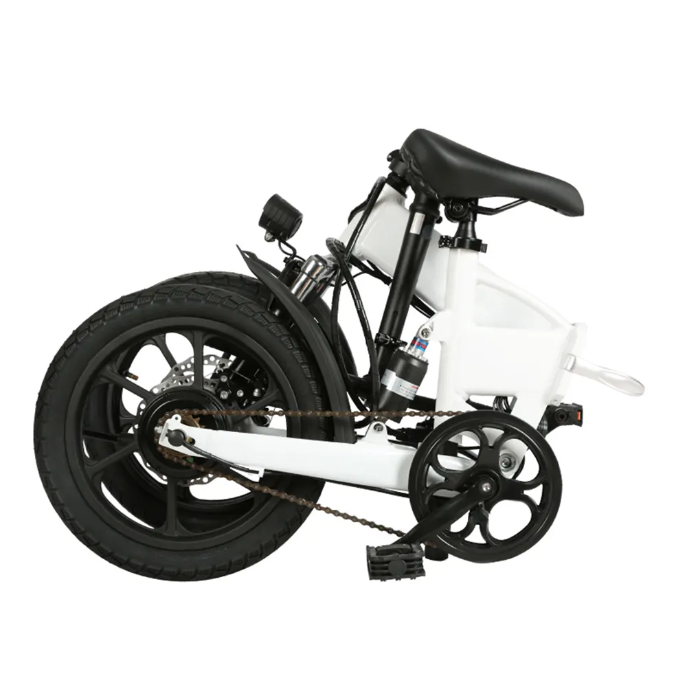 250Wモーターシングルスピード折りたたみ式電動自転車36V5AHリチウム電池LCDディスプレイディスクブレーキ16インチタイヤシティEbikeドロップシッピング