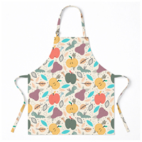 Tablier de cuisine en toile de coton personnalisé OEM, impression numérique réactive, faible MOQ, approvisionnement direct d'usine