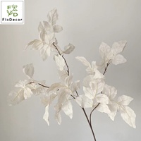 Vente en gros de feuilles artificielles en soie verte de 98 cm, longues tiges, branche de feuilles bordeaux, verdure pour mariage, décoration florale, remise de diplôme