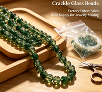 Perles en verre facettées craquelées bicolores arc-en-ciel de 8 mm en gros pour bijoux faits à la main et artisanat DIY