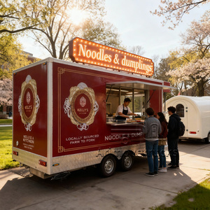 Trung bình tùy chỉnh-thực hiện thương mại Hot Dog khoai tây chiên mì Pasta remorque thực phẩm xe tải để bán Tây Ban Nha Philippines - Product Image 1