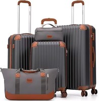 Nouvel ensemble de bagages de luxe 5 pièces en ABS/PC, sacs de voyage rigides grande capacité pour hommes et femmes