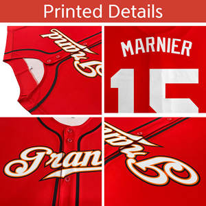 批发个性化星爆图案正品棒球衫缝制姓名标志成人青年 - Product Image 3