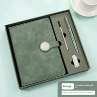 Kits de bienvenue promotionnels pour entreprises, ensemble cadeau personnalisé, acier inoxydable, cuir PU, logo personnalisé, journal imprimé UV, stylo, clé USB, cadeau