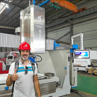 Hualong Maschinen neu Hochleistungs-CNC 5-Achsen-Granit-Brückensäge plus Wasserstrahl-Natursteinplatten-Schneide maschine mit Wasserstrahl