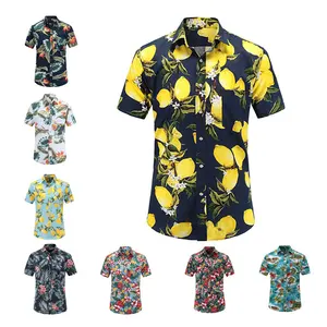 Geschenk geschäft Cardigan Button Travel Regular Fit Strick Resort 3d Beach Shirt Kurzarm Shirt