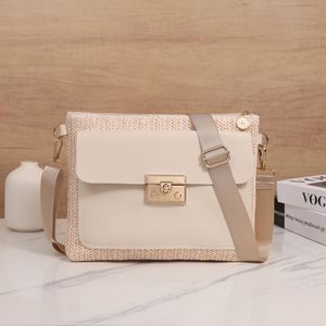 Ladies' <strong>Bag</strong>: Stylish and Simple Woven Square <strong>Bag</strong>, Versatile Crossbody/Shoulder <strong>Bag</strong> with Lock Snap - Product Image 1
