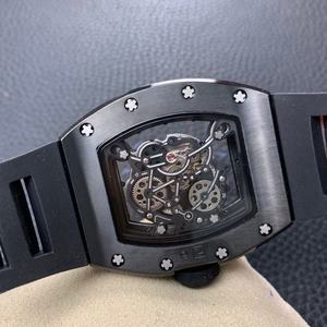 Reloj mecánico automático para hombre con esqueleto de zafiro 055 de alta calidad estilo RM, reloj de negocios de moda con incrustaciones de diamantes de lujo - Product Image 4