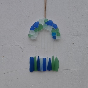 Campana de Viento Decorativa Hecha a Mano con Vidrio Marino, Estilo Bohemio Moderno y Minimalista, para Hogar y Jardín, Envío Directo - Product Image 5