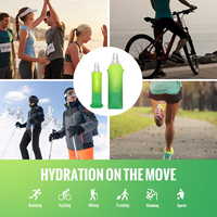 Gourde souple pliable en TPU sans BPA avec logo personnalisé, dégradé de couleurs, pour la course à pied, le cyclisme et l'escalade