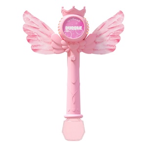 Varita de Burbujas para Fiestas Infantiles, Varita Mágica Rosa de Princesa Encantadora, Varita de Mariposa con Luz Intermitente y Música, Pistola de Burbujas para Niños - Product Image 6