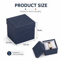 Boîte d'emballage de montre personnalisée Ciel et Terre, boîte de rangement de bijoux portable haut de gamme, avec coussin, logo estampé à chaud