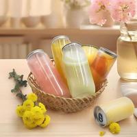 Boîtes en plastique transparentes jetables PET de 250 ml/330 ml/500 ml avec couvercle facile à ouvrir pour cola, lait, thé, café, jus, soda, eau, champagne