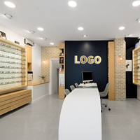 Vitrine de magasin d'optique entièrement personnalisable, présentoir à lunettes, étagère d'exposition, vitrine en verre pour magasin de lunettes, décoration de magasin