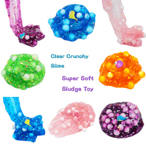 High quality Bubble Education Toy Transparent Crystal Mud <b>Slime</b> <b>Set</b> Colorful Crystal <b>Slime</b> - Product Image 2