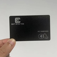 Carte de visite numérique intelligente NFC avec logo en aluminium personnalisé imprimé grande carte à puce