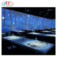 Projecteur holographique 3D portable personnalisable HD/4K avec télécommande, projection immersive interactive pour mur de restaurant