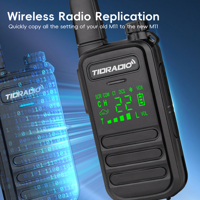 Compact and Portable Noise Cancellation TID TD-M11 Plus UHF Analog Radio Long Range PMR446 FRS Rechargeable Walkie Talkie