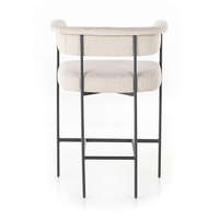 Tabourets de bar en bouclette de lin de haute qualité au design moderne, avec cadre en métal