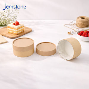 Biodegradable Food Grade Basque Cake <b>Dessert</b> Cylindrical Cardboard <b>Box</b> Cheesecake Container Luxury Kraft Paper Tube Packaging - Product Image 2