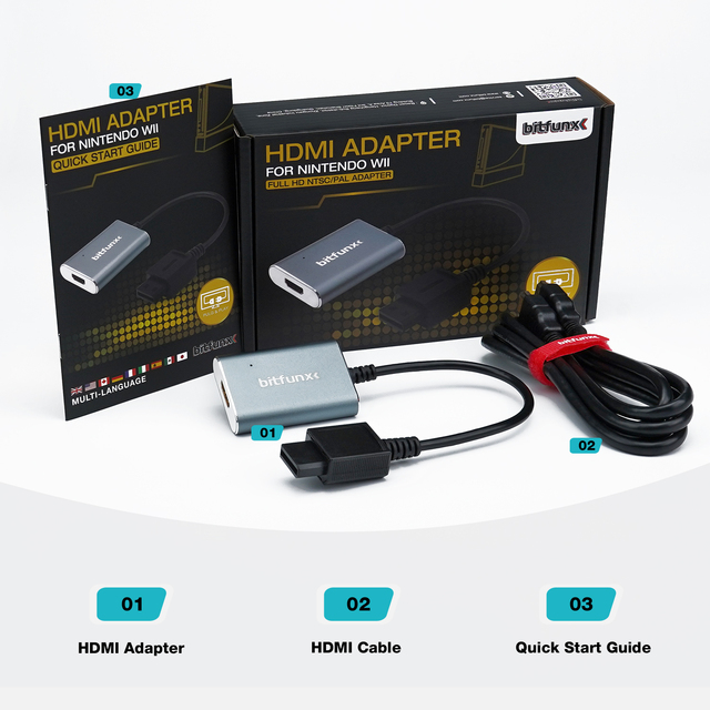 Nintend Wii Adapter HDMI for Nintendo Wii NTSC PAL Retro Game Consoles HD Cable Plug and Play