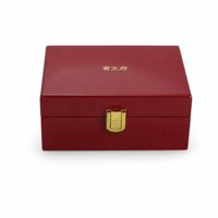 Boîte à parfum en bois laqué brillant, doublée de velours, coffret de rangement pour montres et bijoux, fermoir doré, boîte cadeau rouge pour collectionneurs