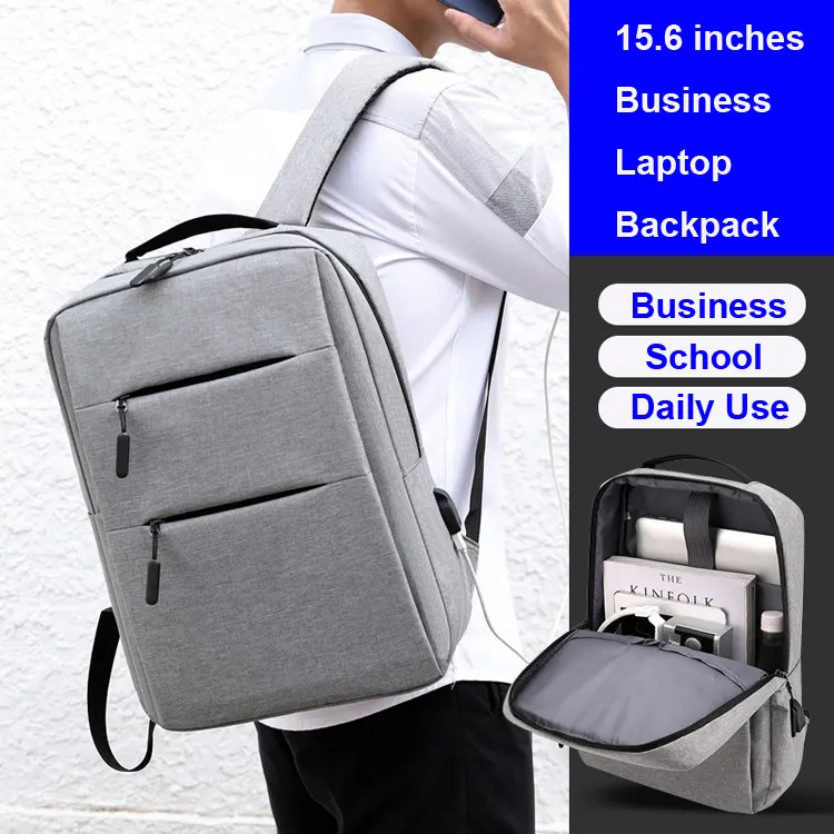 Ordinateur business hommes collège sacs à dos étanches pour ordinateur portable grande capacité 15.6 pouces voyage sac à dos pour ordinateur portable avec usb