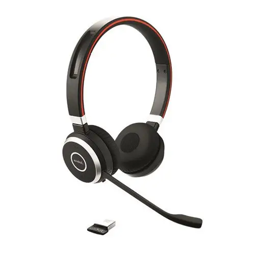 Jabra Evolve 65 UC MS Stereo Mono Link 380 Professional Wireless Headset with Amazing Sound for Calls and Music