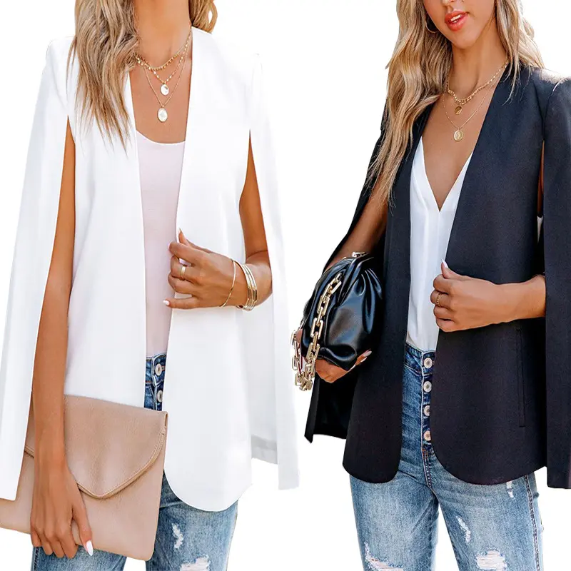 Élégant Slim Fit nouveau Blazer mince Cape manches irrégulières Tops mode femmes Blazers femmes Casual Cardigan Blazer