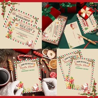 8 Ensembles de Lettres Officielles du Père Noël et Certificats de la Liste des Bonnes Nains du Père Noël pour Noël