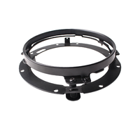 Support de montage rond pour phare de 7 pouces, argent/noir, pour Harley Big Glide, modification du support de phare, corps rond